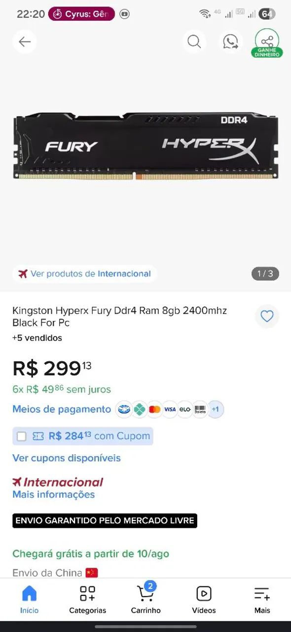 Memória RAM - Impecável - Foto 4