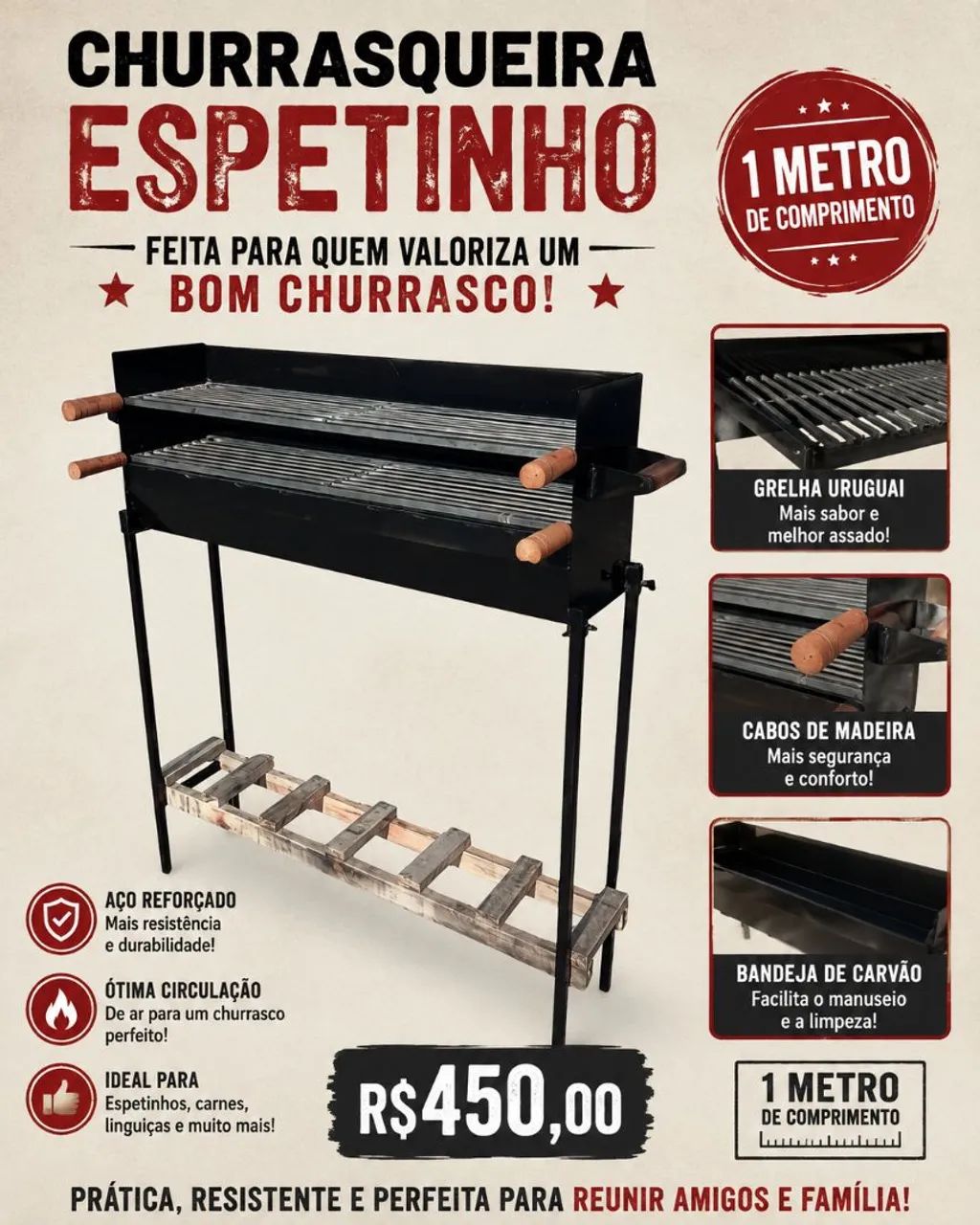 Churrasqueira para espetinho 