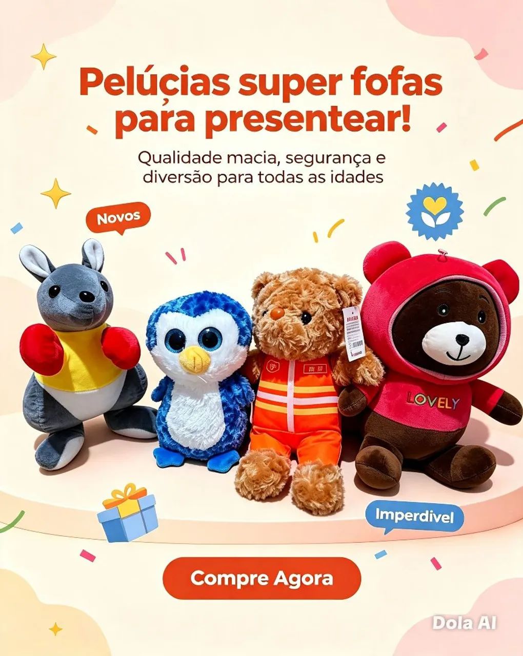 Pelúcias adoráveis 