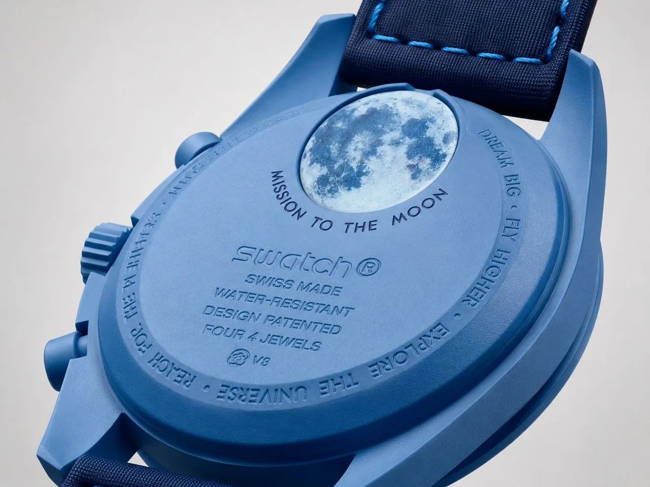 Relógio MoonSwatch Super Blue Moonphase - Foto 3