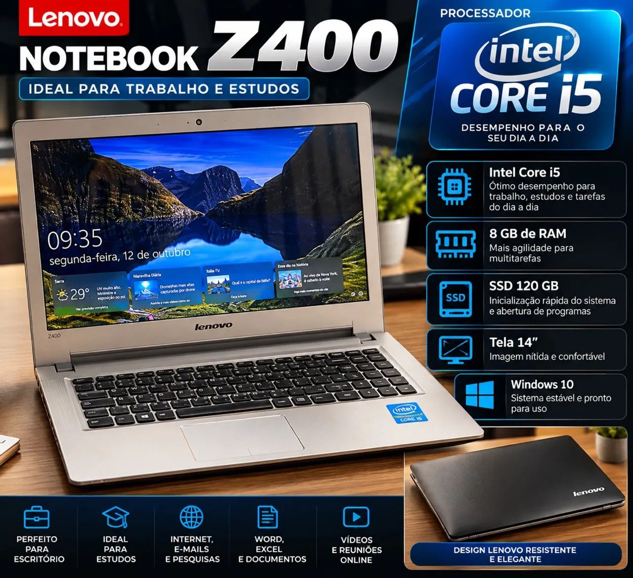 Notebook I5 alto padrão!