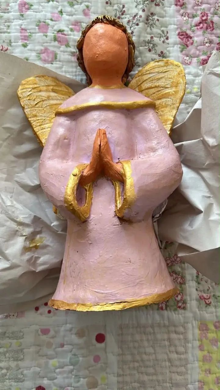 Anjo da guarda cerâmica 