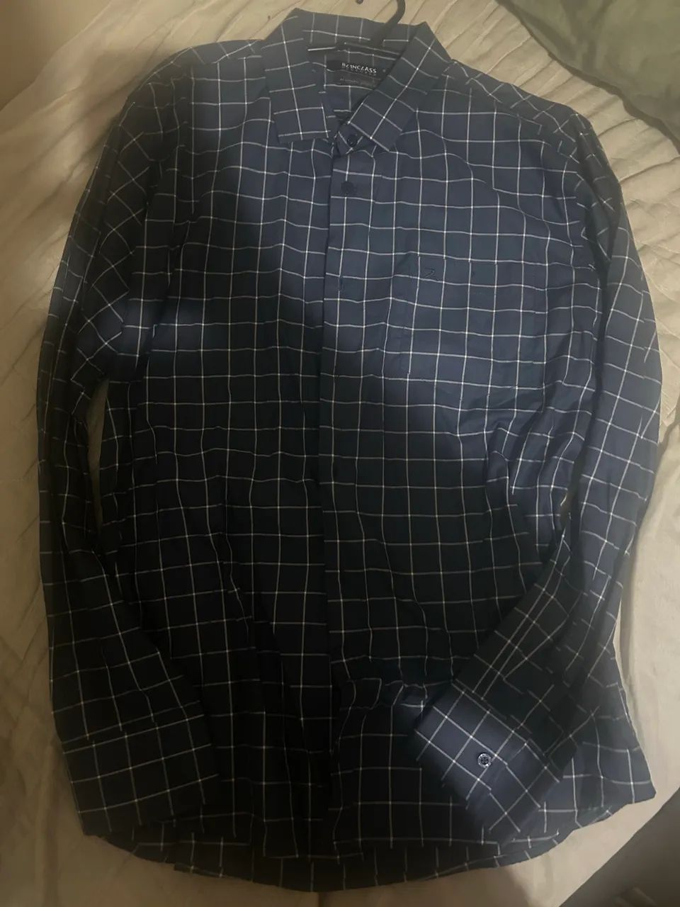 camisa manga longa, blinclass. em algodão egípcio. Nova. - Foto 4