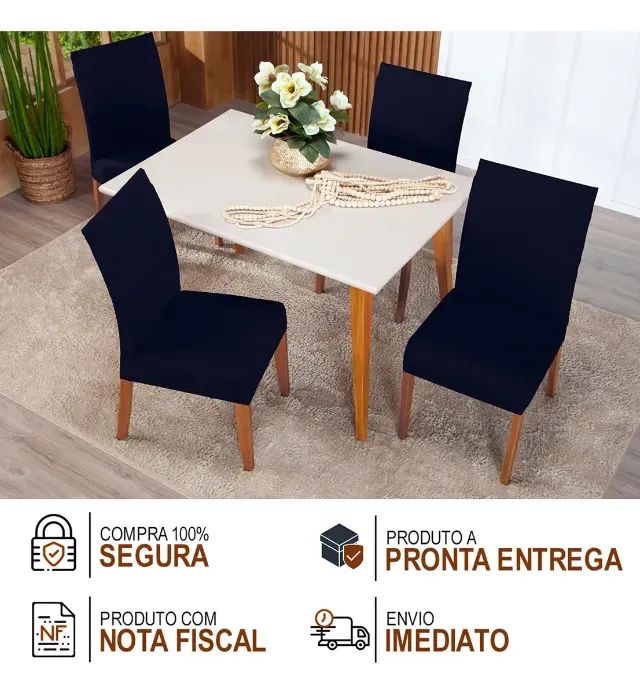Mesa de Jantar Tok com 4 Cadeiras na cor Azul - Foto 2