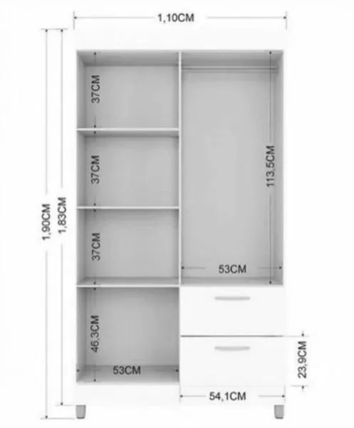 OFERTA GUARDA-ROUPA 4 PORTAS NOVO  - Foto 4