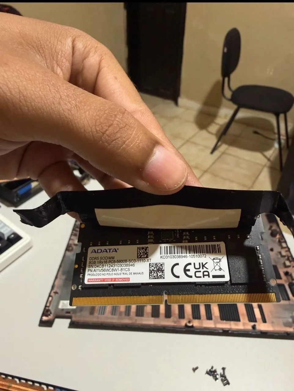 Memória RAM DDR5 - 5600hz - 8gb Notebook