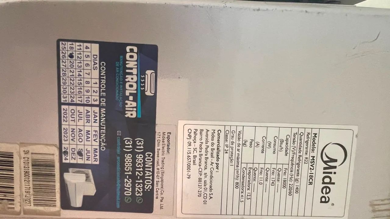 Ar condicionado MIDEA SPLIT 18.000 btus  - Foto 5