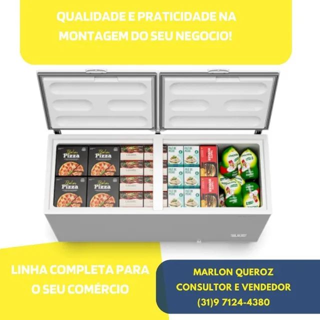 Freezer Horizontal 2 Tampas MetalFrio 546L