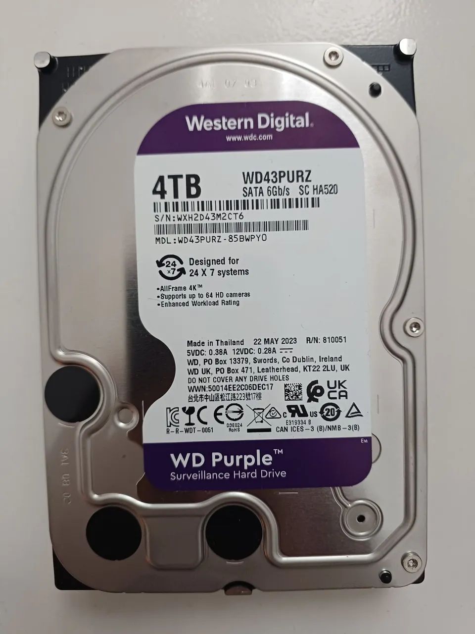 Hd wd Purple 4tb cftv dvr nvr cpu  - Foto 4