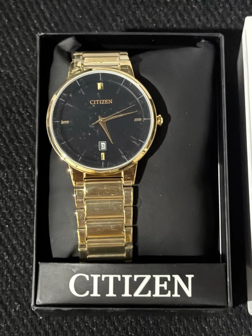 Relógio Citizen Original Dourado - Novo, Sem Uso, Completo - Foto 2
