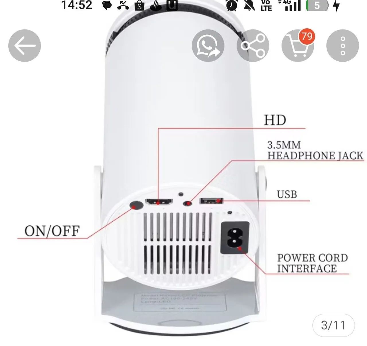 Projetor HY300 4k HD - Foto 5
