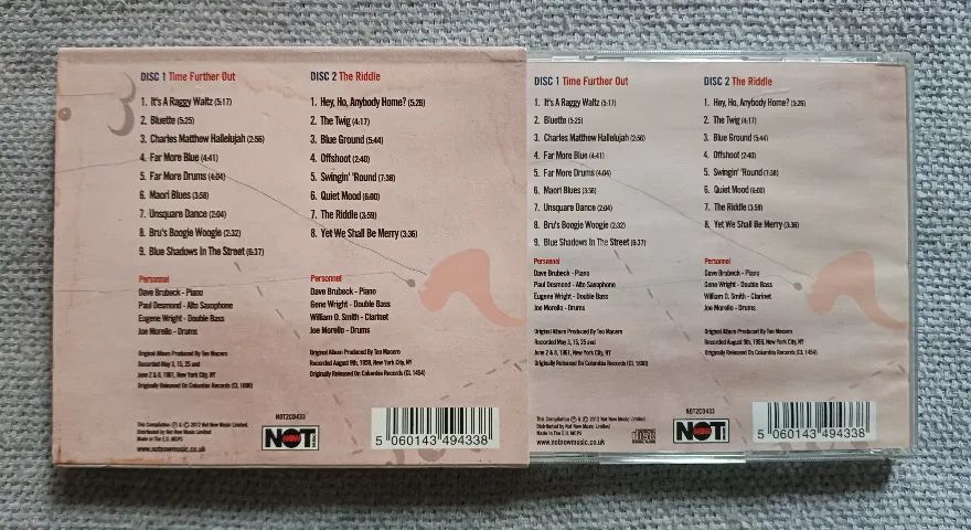 Cd Duplo The Dave Brubeck Quartet - Time Further Out - Importado
