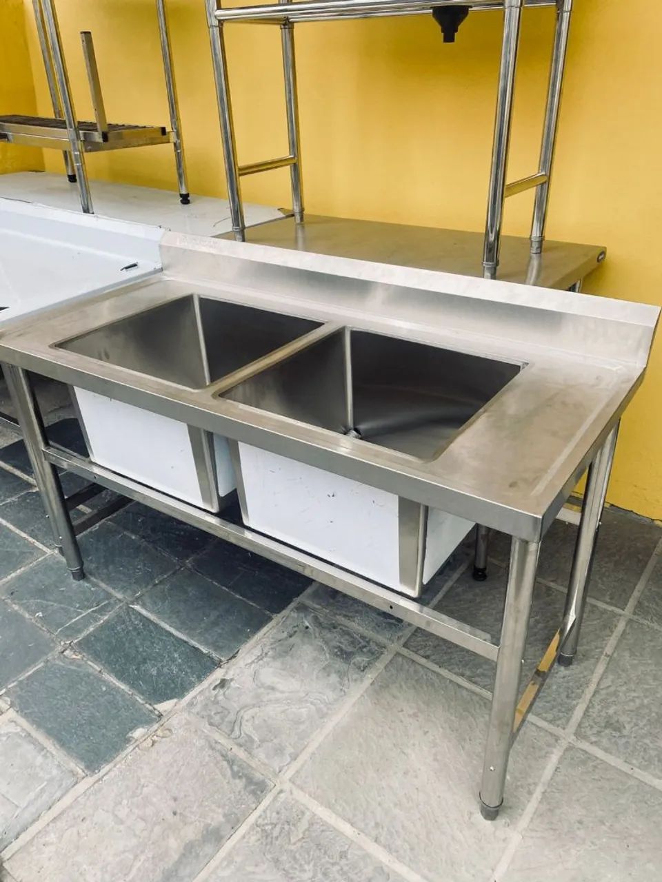 NZ. Pia inox 2 cubas 1,90x70 