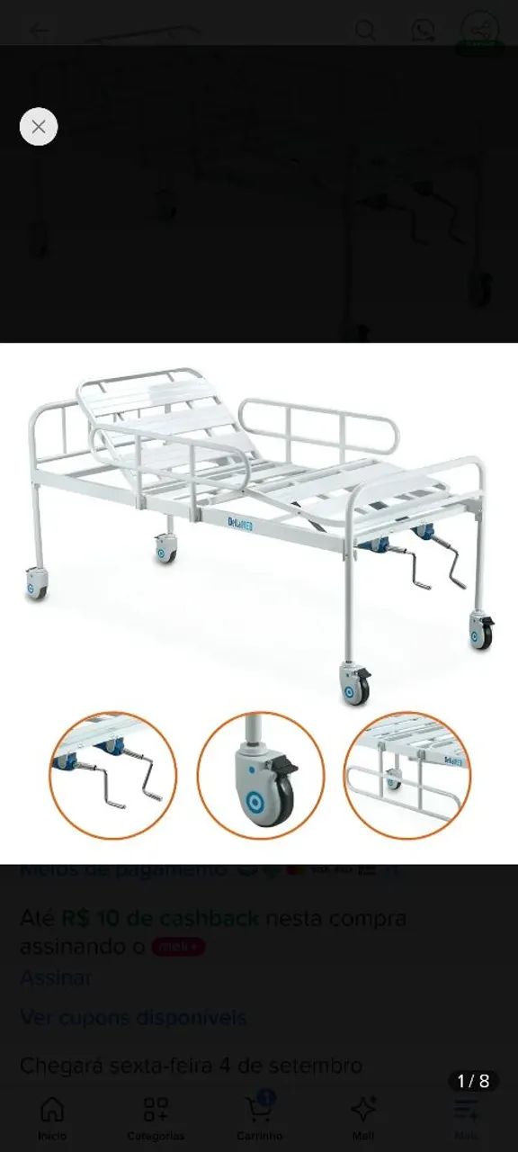 Cama hospitalar usada em ótimo estado 