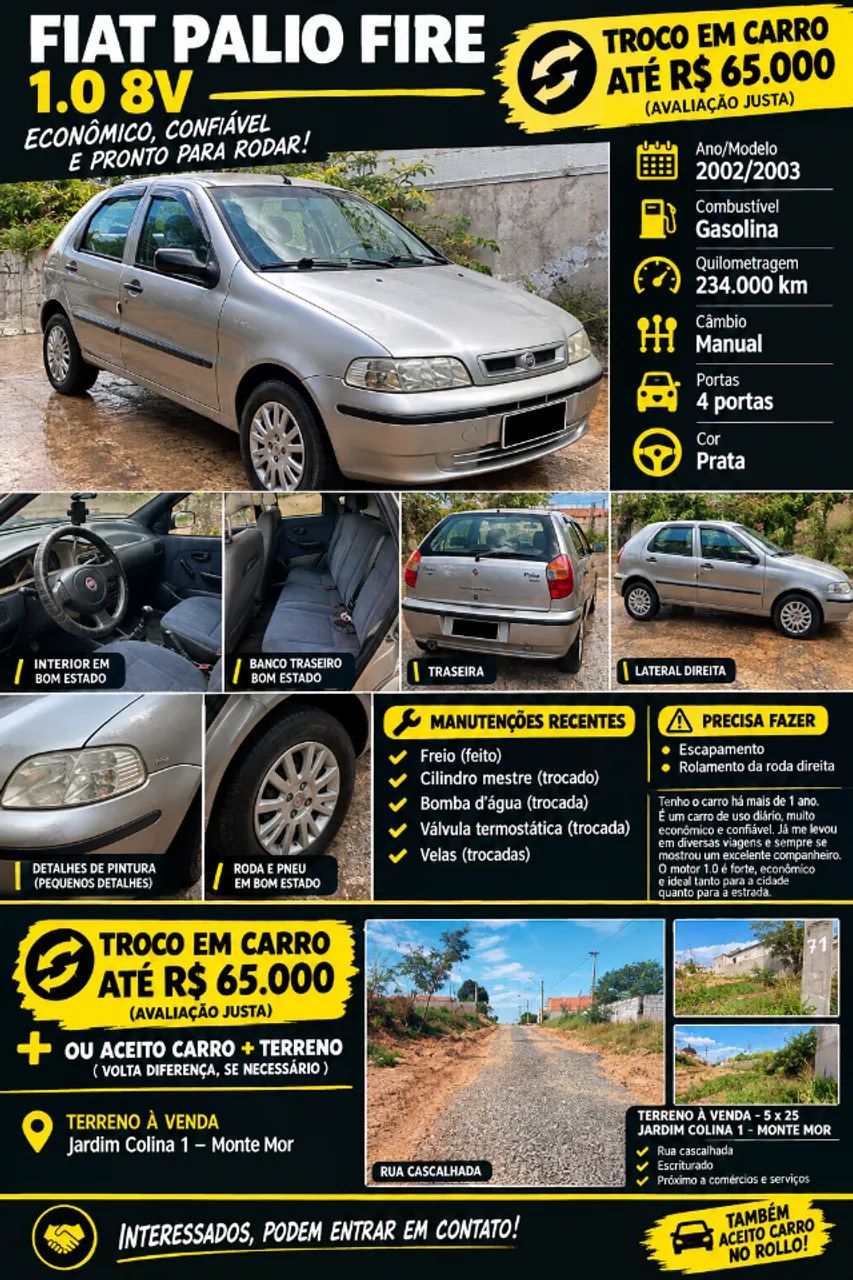 Fiat Palio EX 1.0 MPI Fire 8V 4P 2002