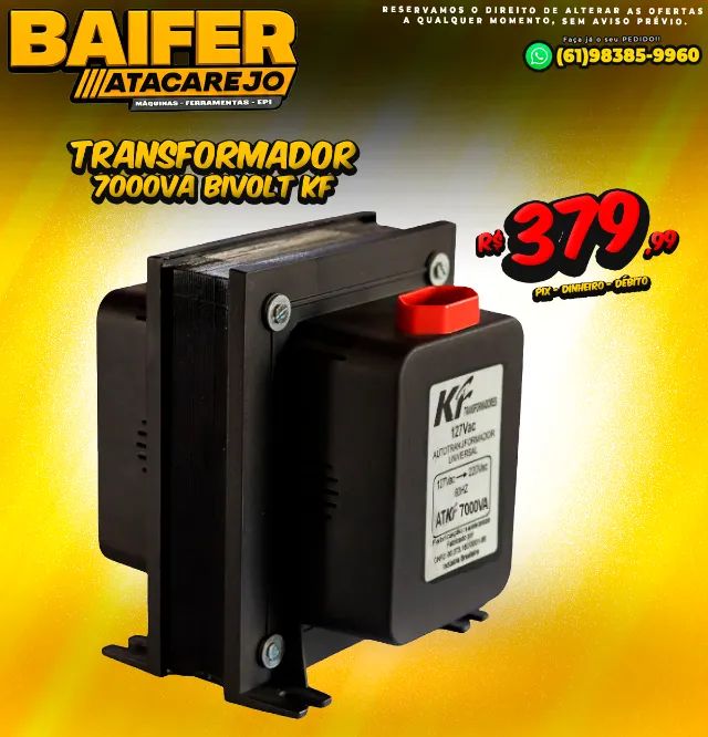 Transformador 7000VA Bivolt KF