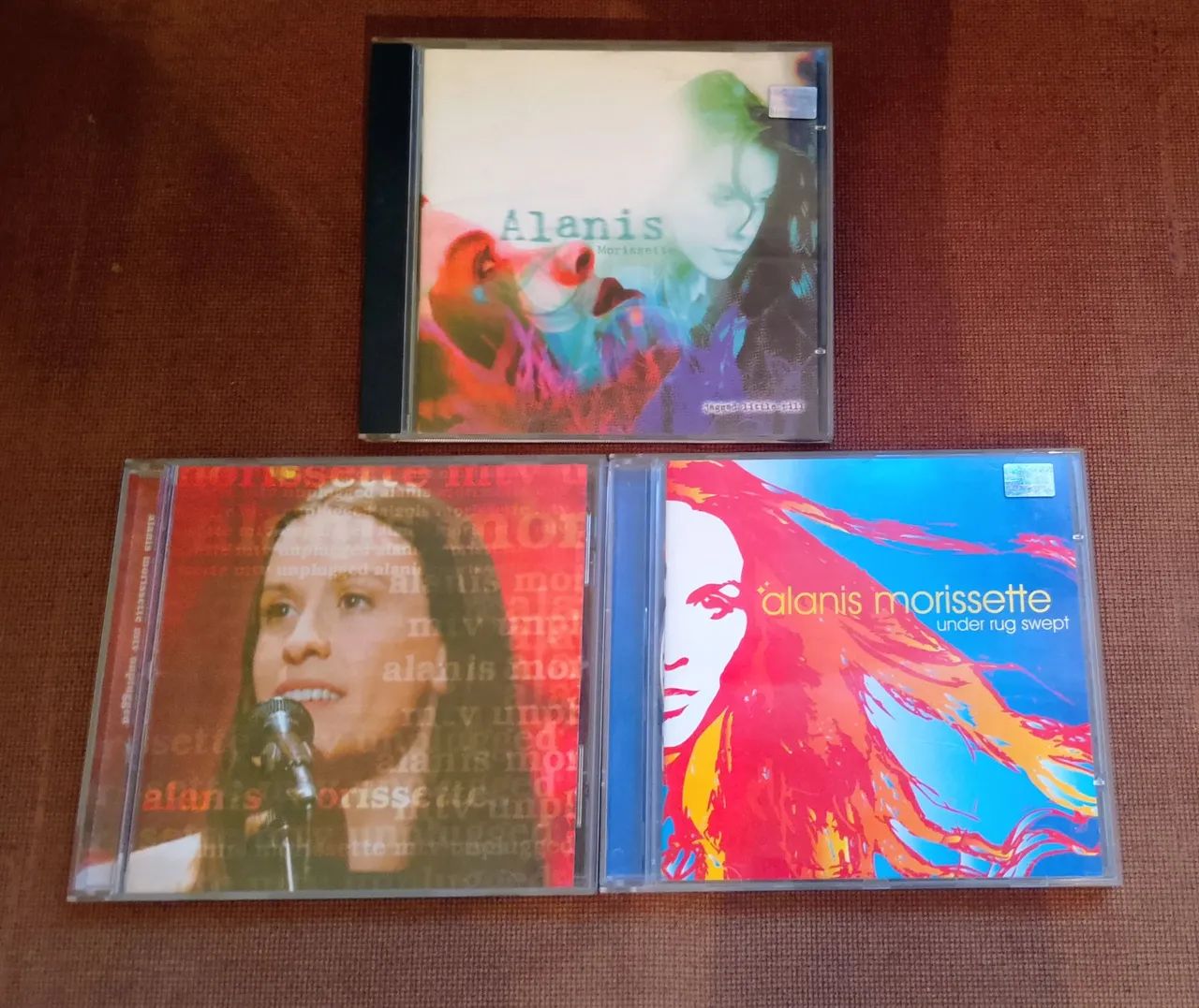 Cd's Alanis Morissette Jagged Little Pill e Under Rug Swept (Excelente) Unplugged (Ótimo) 