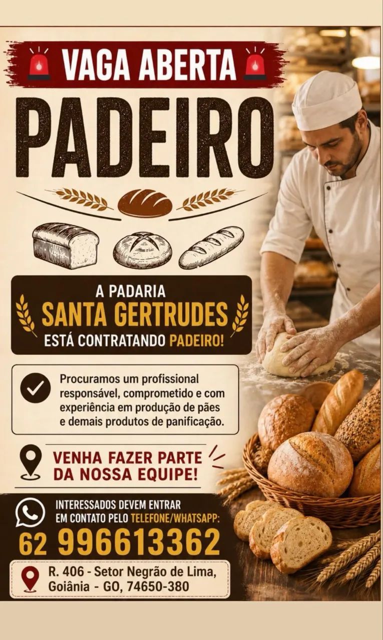 Vaga para padeiro começo imediato  - Foto 2