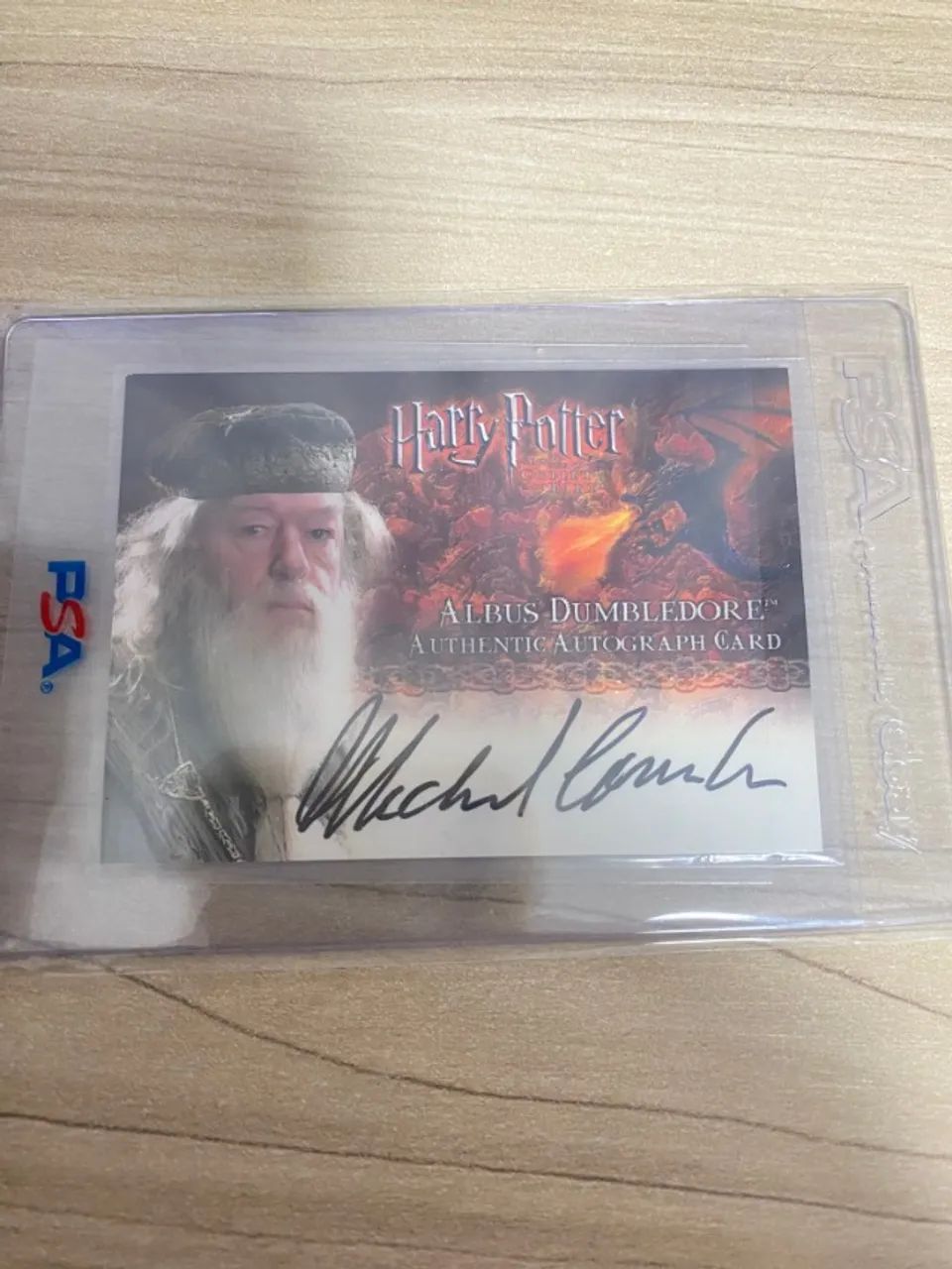 Harry Potter Michael Gambon Dumbledore Card Artbox autografado