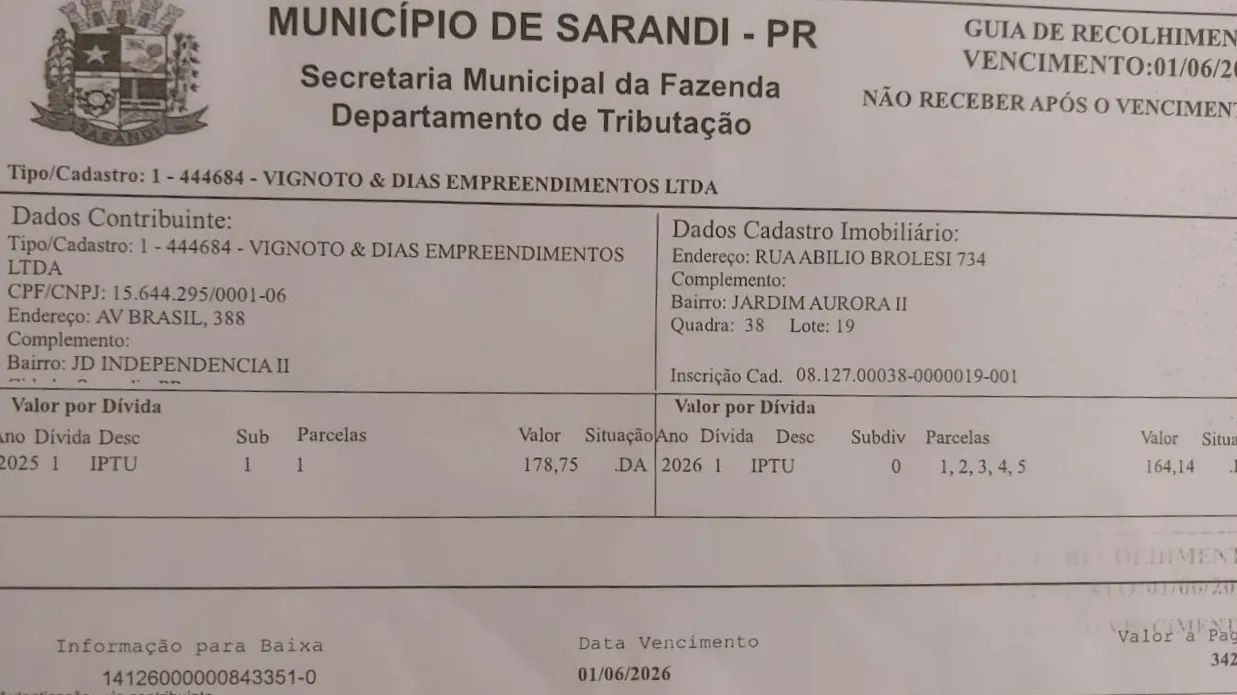 VENDO DIREITOS DE LOTE