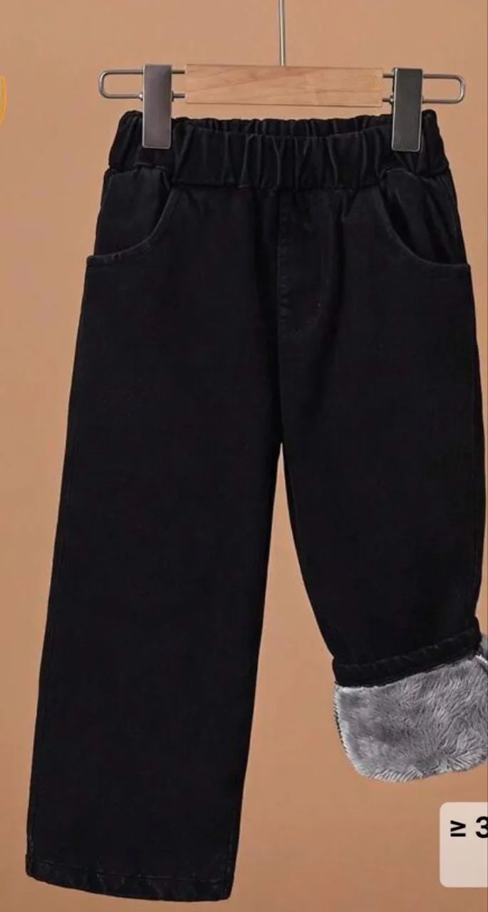 Calça jeans forrada com pelo térmico  - Foto 4