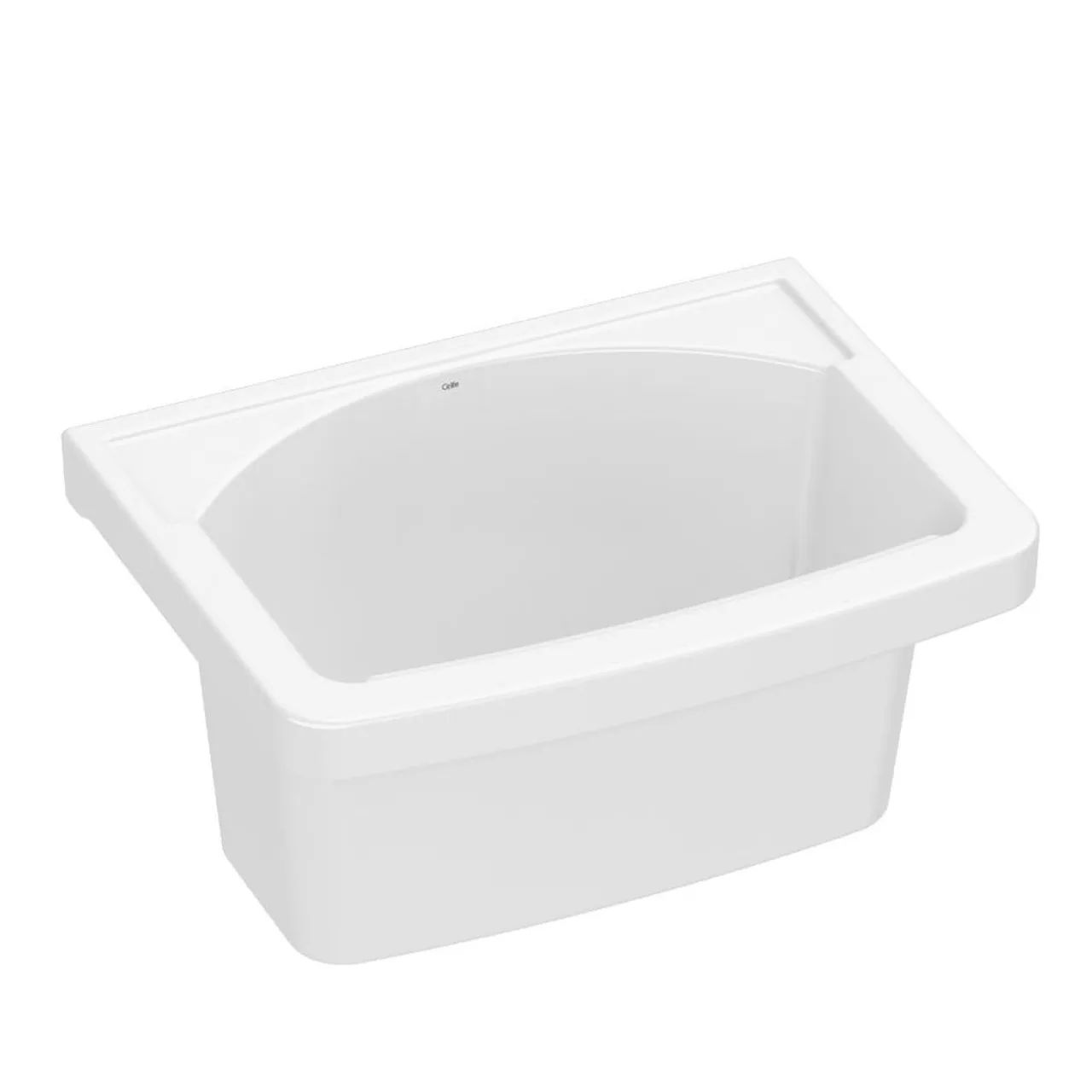 Tanque de Louça Celite 51x38 Branco | Suspenso | Sobra de Obra<br>