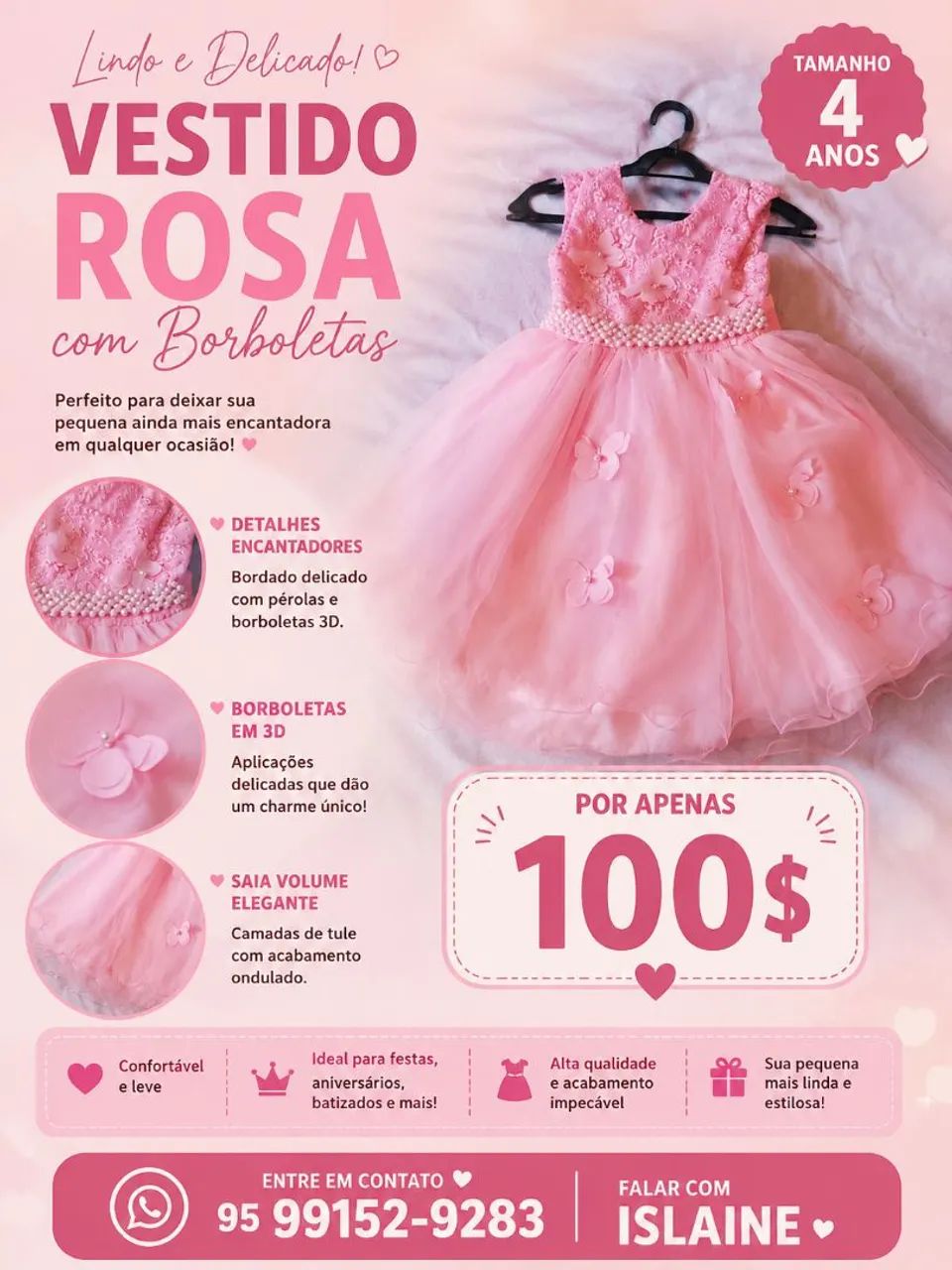 Vestido infantil 