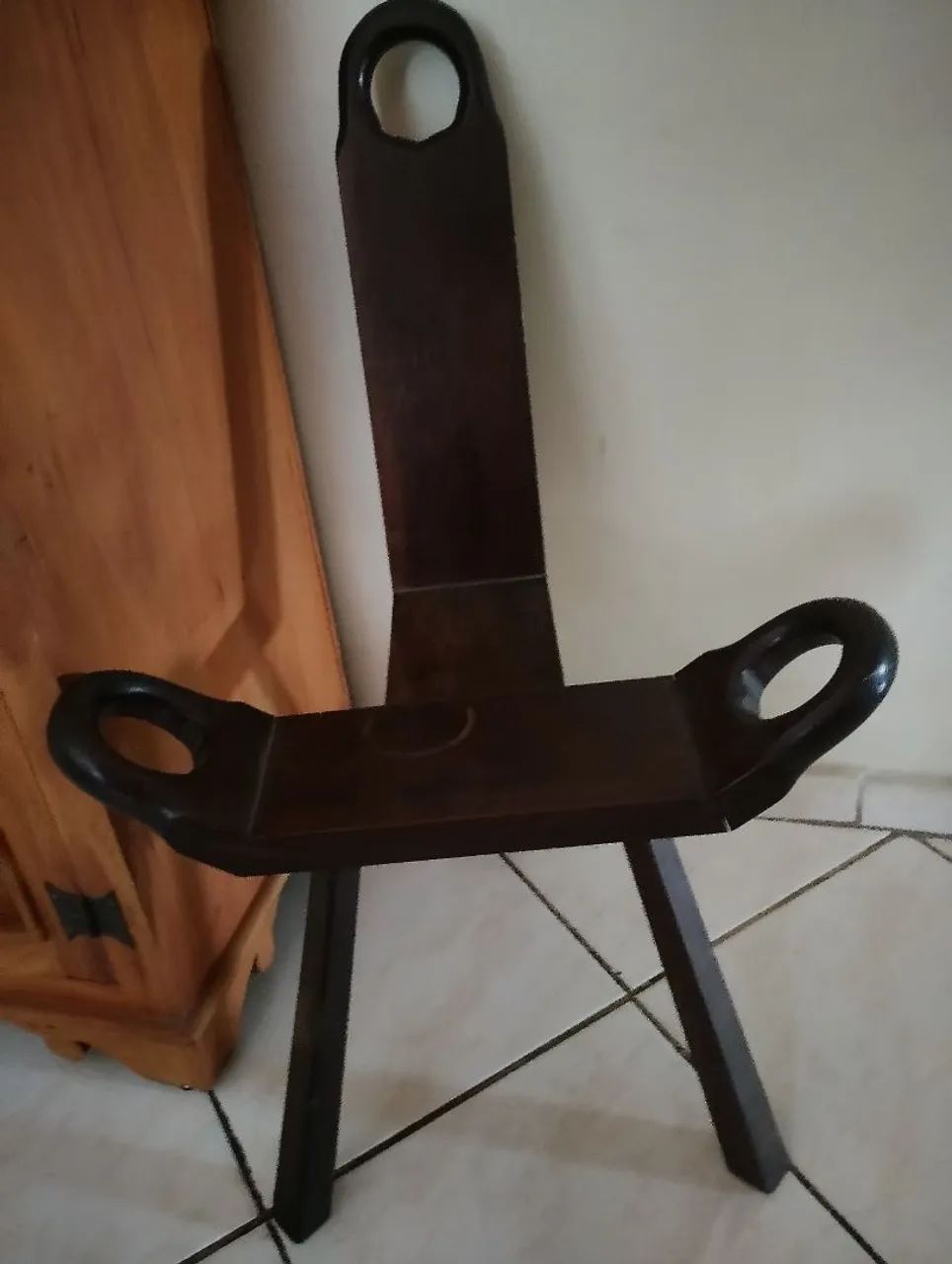 Cadeira rústica madeira 