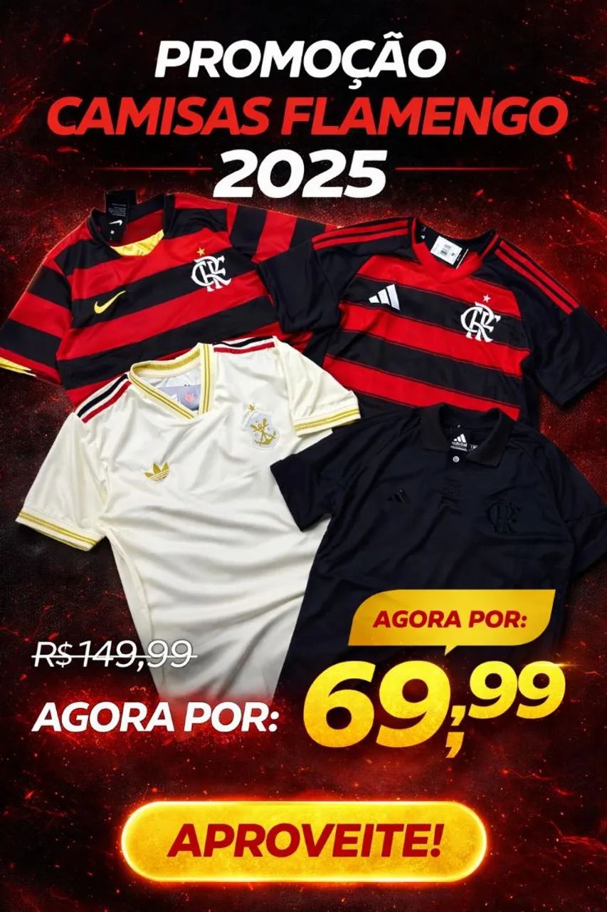 Entrega grátis camisas flamengo 2025 promoção 