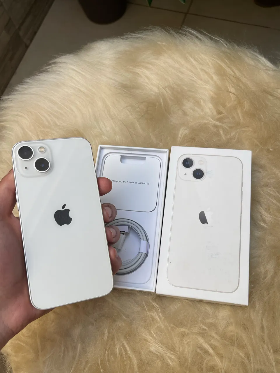 iphone 13/ 128gb branco / saúde de bateria: 86% / com garantia da