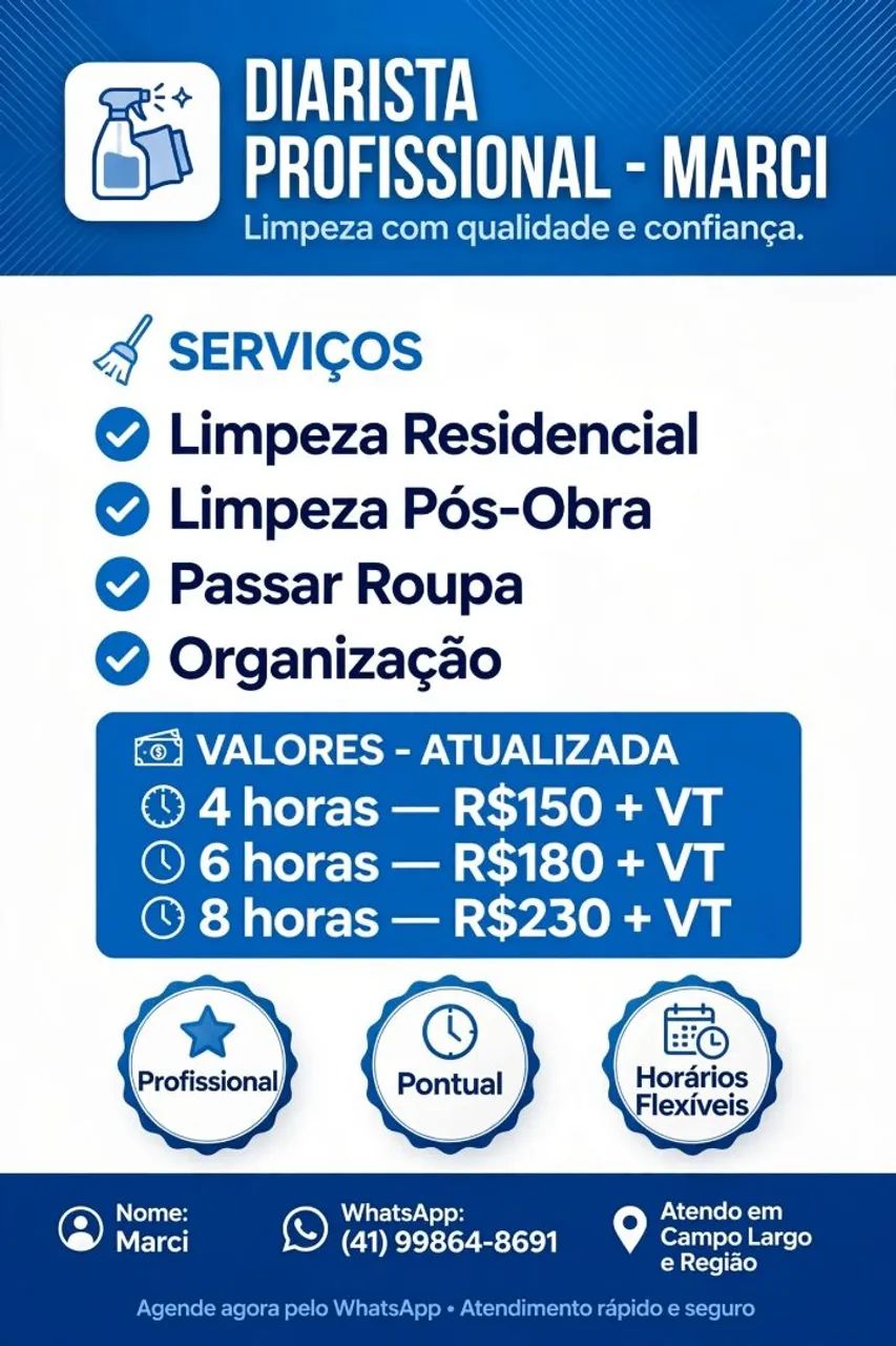 Precisando de diarista 