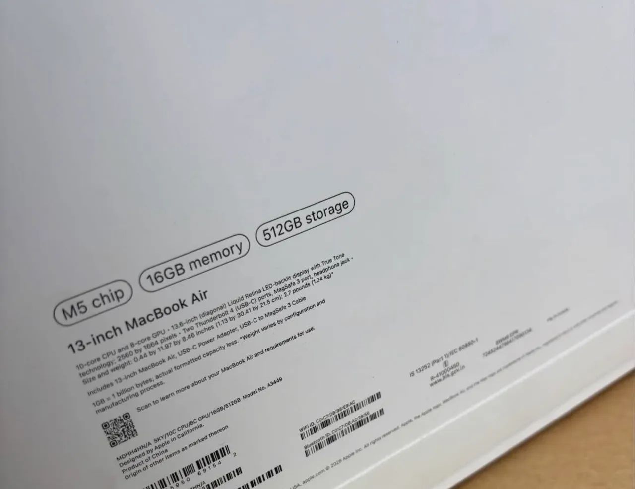 MacBook AIR M5 - 512/16gb LACRADO  - Foto 2