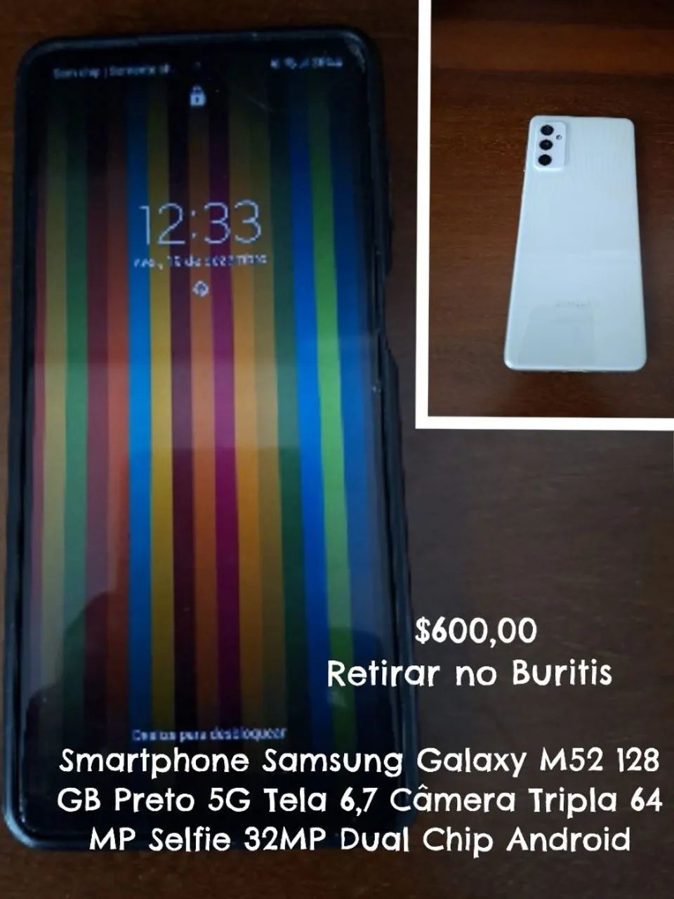 M52 Samsung em prefeito estado 