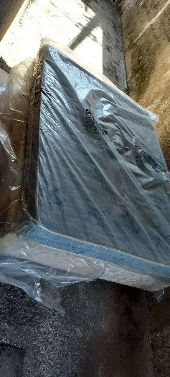 Cama box casal com colchão 