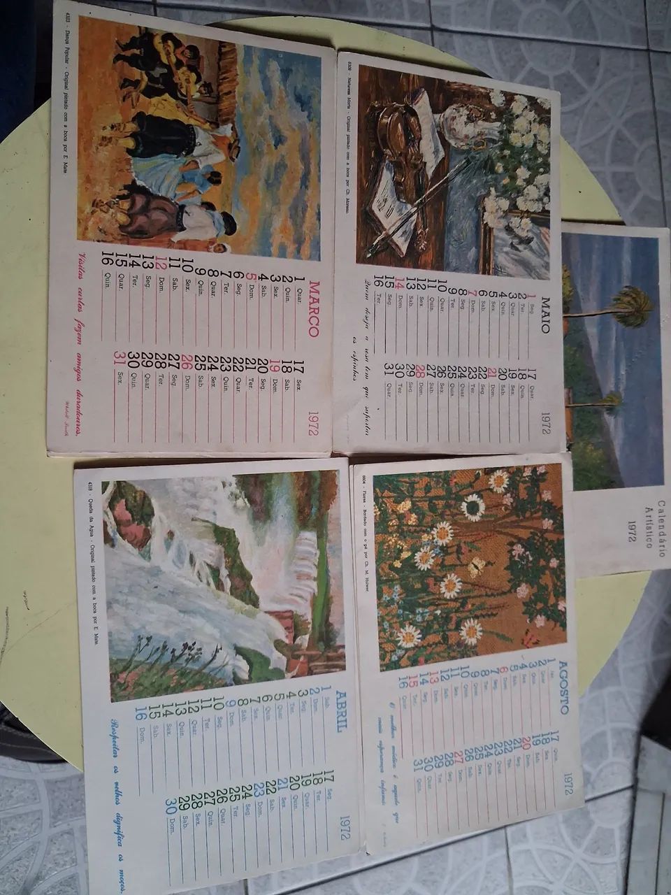 Calendário Artístico 1972 - Foto 3