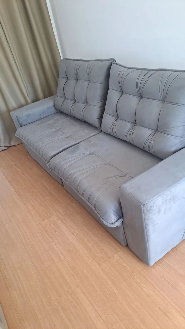 Sofá 2,50m Cinza | NOVÍSSIMO - Menos de 3 Meses de Uso - Foto 5