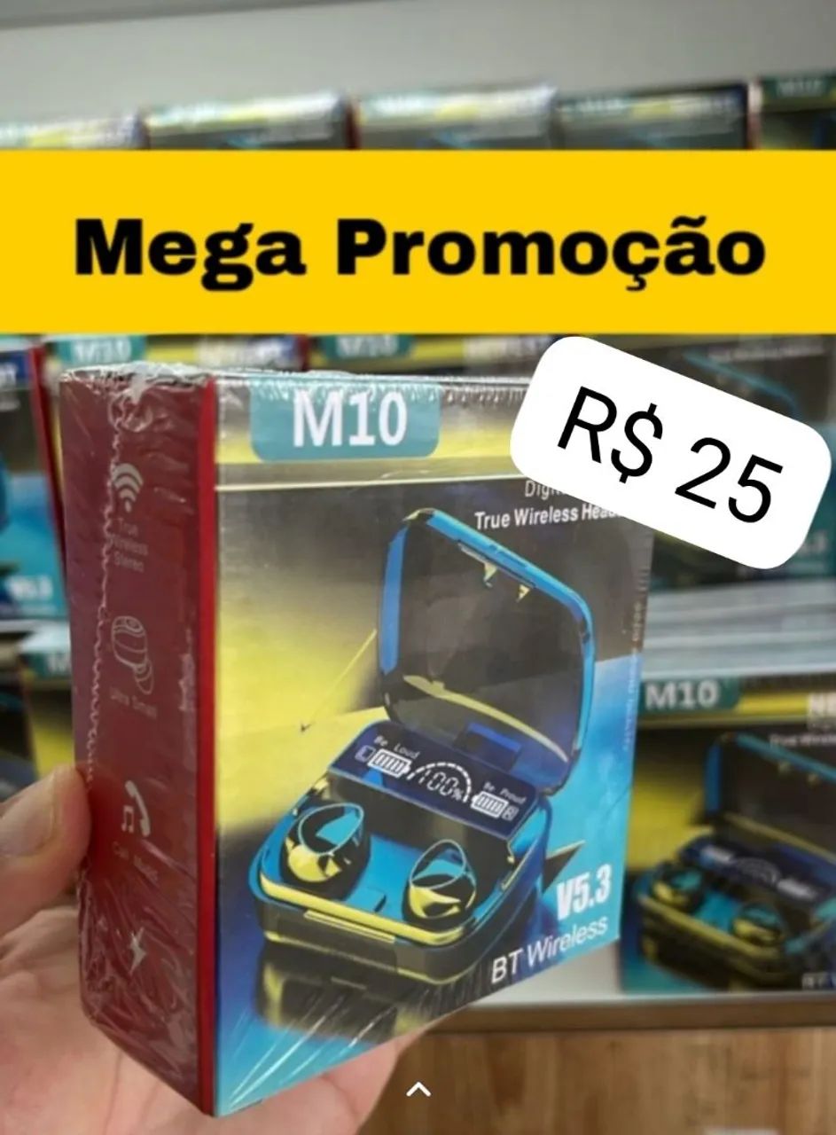 Fone Bluetooth M10 TWS R$ 25428513585644840964
