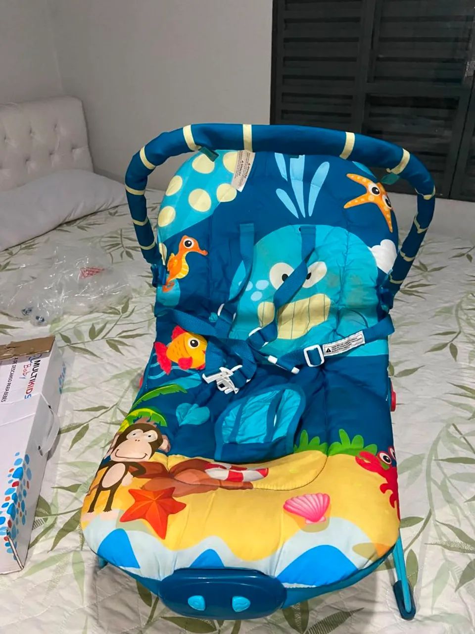 Cadeirinha de descanso bebê, Multikids que vibra  - Foto 4