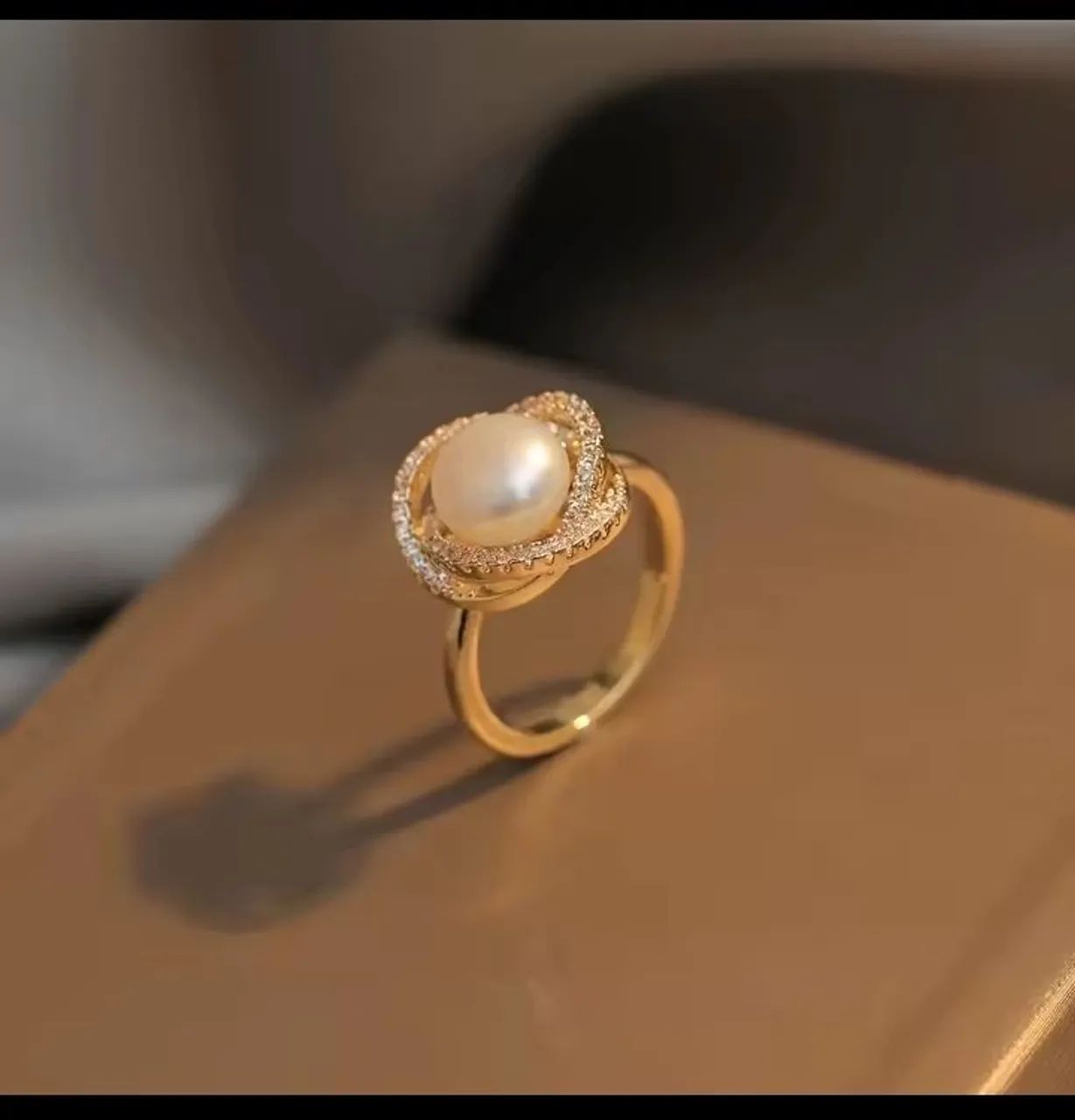 Conjunto elegante colar ,anel e brincos pérola  - Foto 4