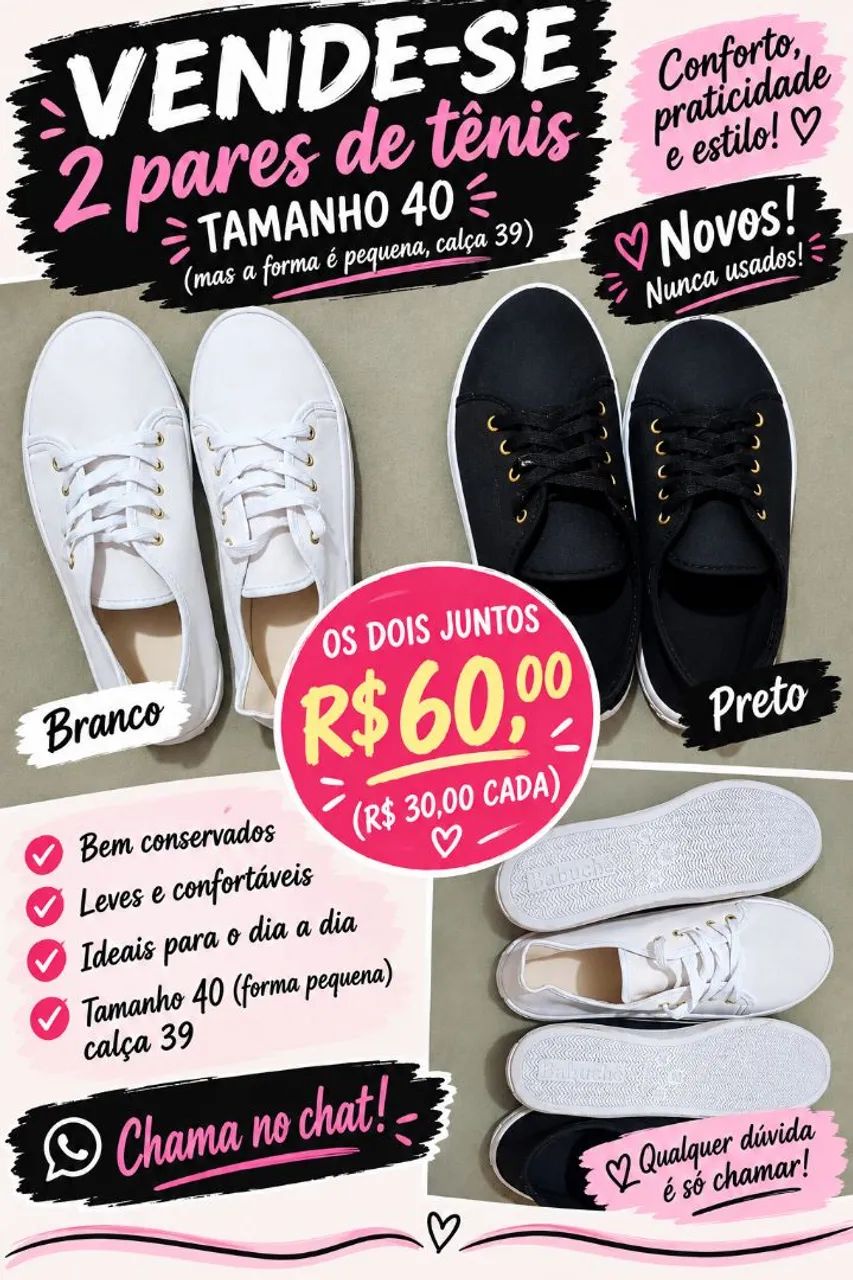 2 pares de Tênis