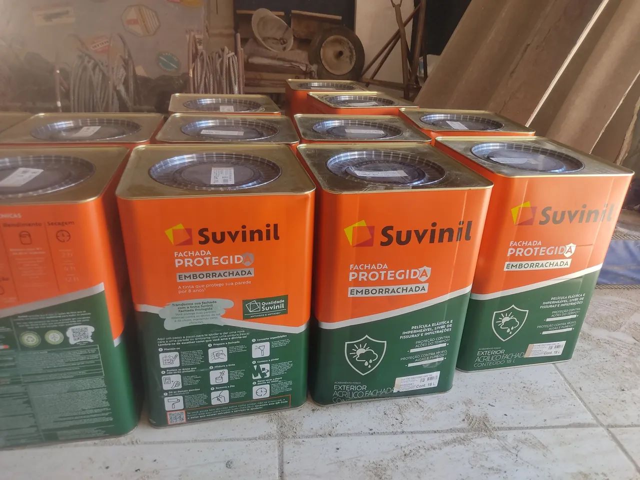 TINTA SUVINIL EMBORRACHADA PARA FACHADA 16 LATAS FECHADA COR CAMURÇA 