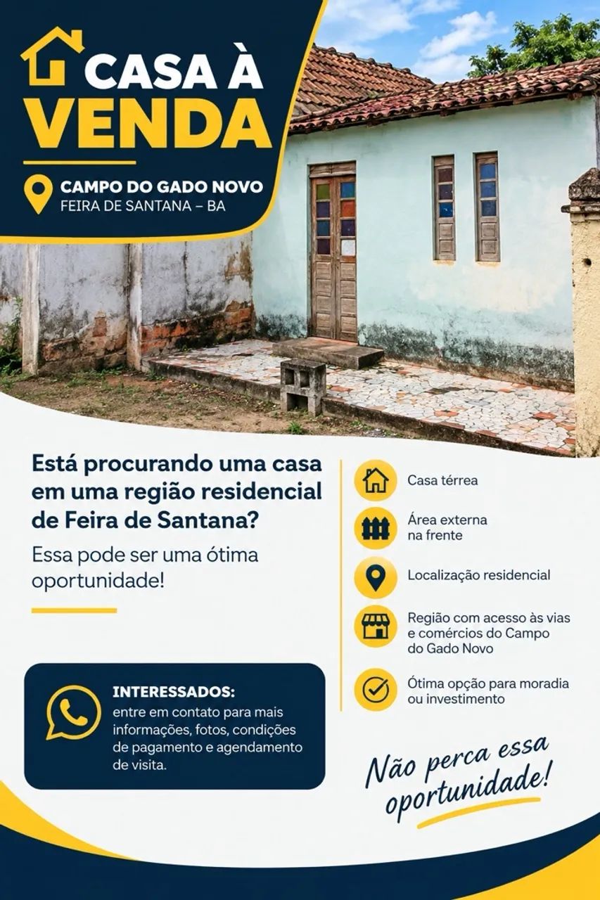 Vende-se casa.
