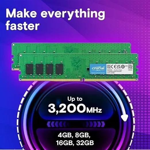 Memória RAM Crucial 32GB (2x 16GB) Ddr4 - 3200MHz - Memória RAM