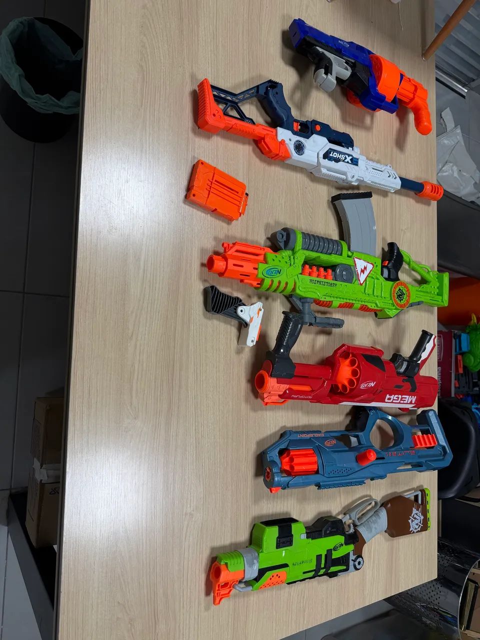 Armas Nerf, valor unitário 