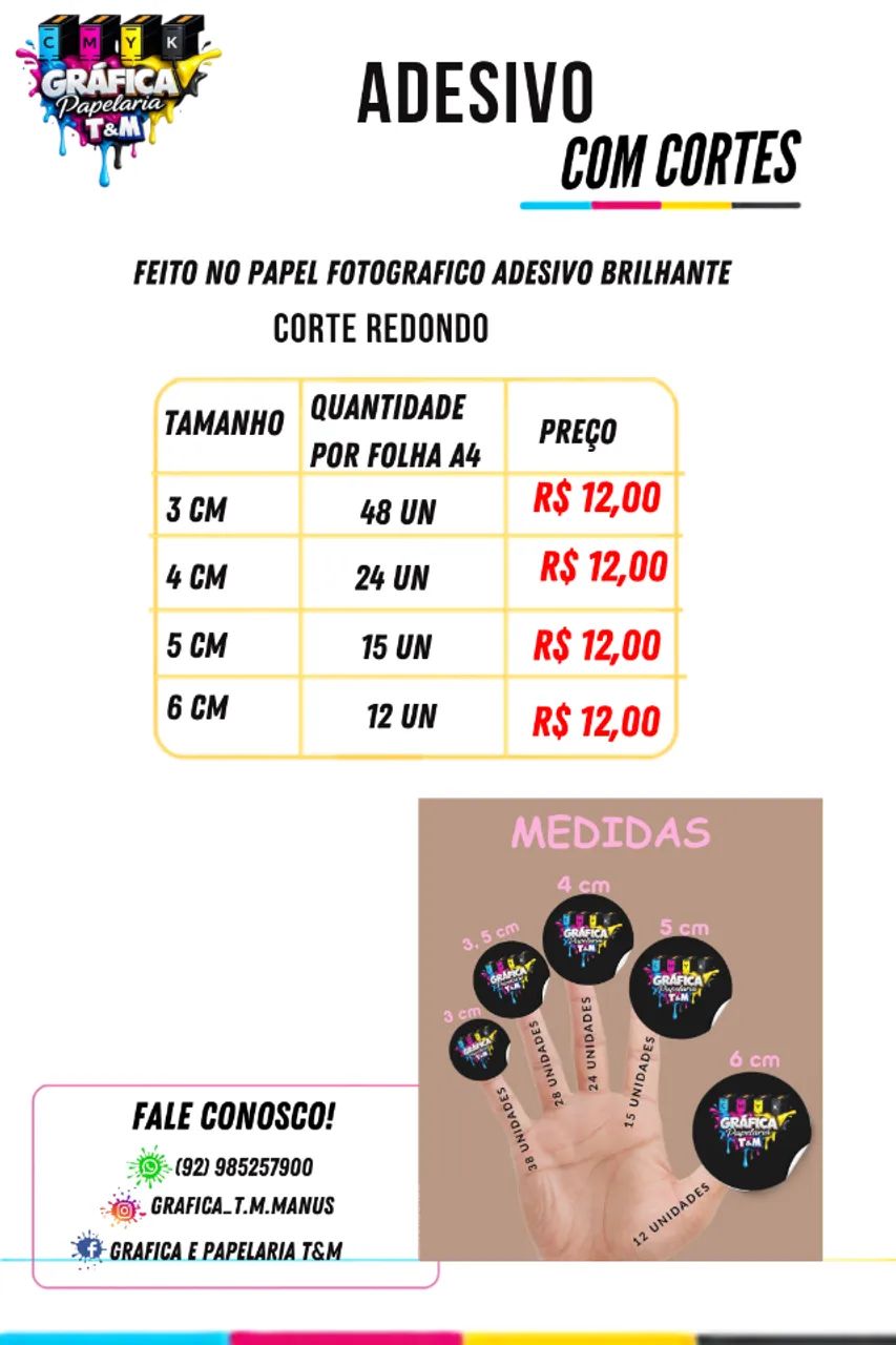 adesivos  com ou sem recorte - Foto 2