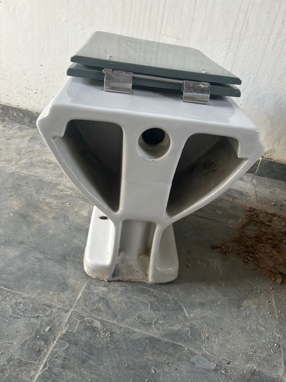 Vaso sanitário Incepa Square antigo fora de linha cinza  - Foto 3