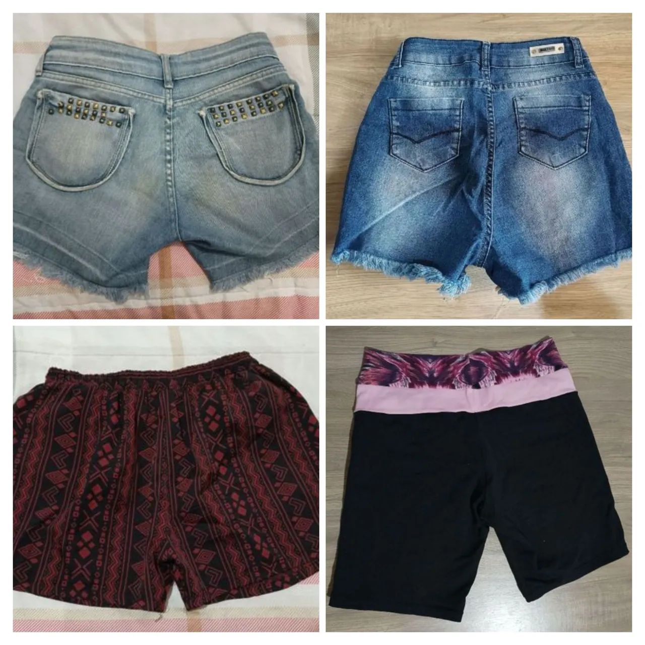 Kit 4 shorts feminino tamanho 36 - Foto 2