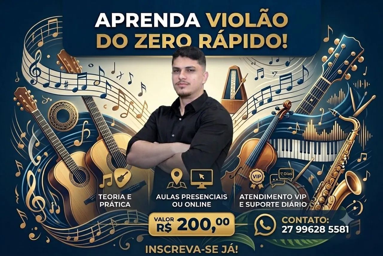 AULAS DE VIOLÃO - APRENDA RÁPIDO!!!