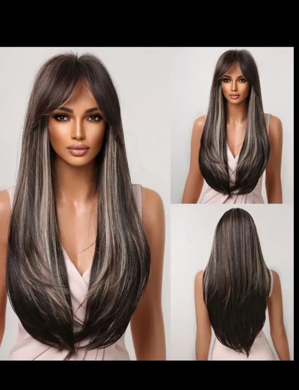 Perucas sintéticas e laces de cabelo humano - Foto 3
