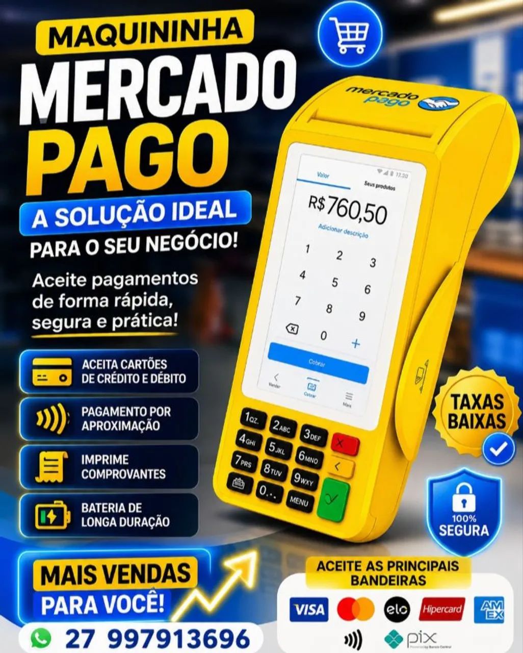 Máquinas de cartão Mercado pago top